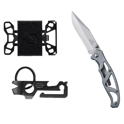 Gerber Paraframe I + Mullet + Barbill – set de cuchillo, herramienta multifunción y cartera minimalista