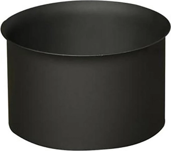 Pasamuros para conducto de humos 180 mm, espesor 1,5 mm, negro
