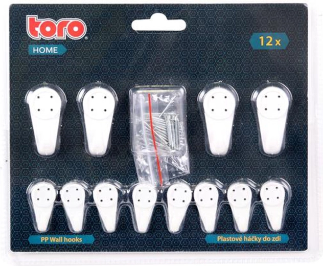 Ganchos para pared TORO, set de 12 uds