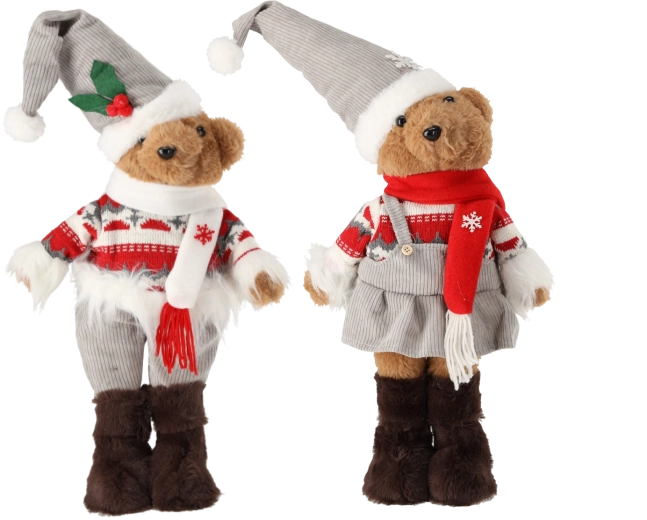 Osito de peluche navideño 50 cm – decoración niño o niña