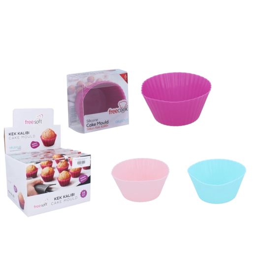Moldes de silicona para muffins 6 uds