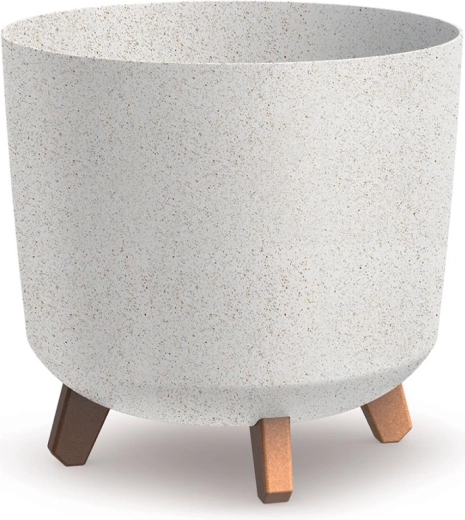 Macetero Gracia Tubus Eco Wood 30 cm blanco