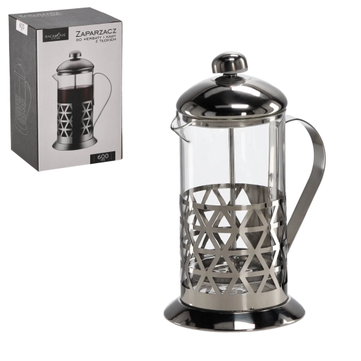 Prensa francesa de vidrio de borosilicato 600 ml