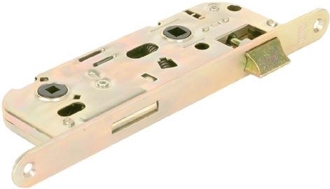 Cerradura embutida interior WC 90/60 derecha-izquierda, zinc blanco