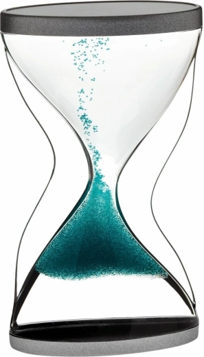 Reloj de arena TFA CONTRA con efecto físico, plateado/turquesa