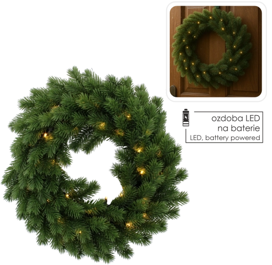 Guirnalda LED verde a pilas de 40 cm