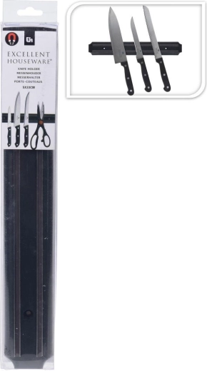 Barra magnética para cuchillos 33 cm – negra