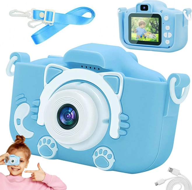 Cámara digital para niños con gatito