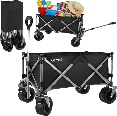 Carrito plegable para jardín y playa 150 l, 200 kg GARDLOV
