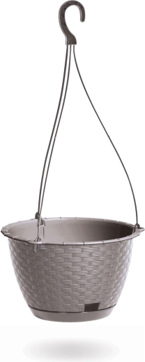 Maceta colgante Ratolla Round W 24,3 cm mocca