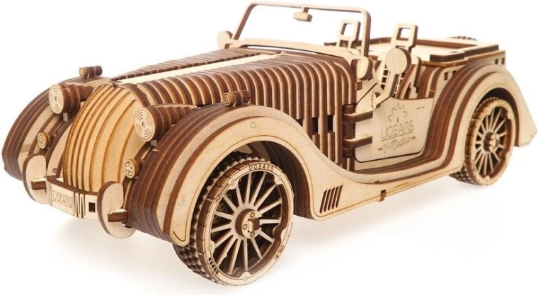 Modelo mecánico de madera UGEARS Roadster VM-01 – rompecabezas 3D