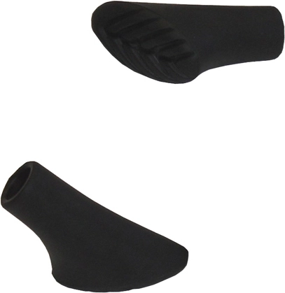 ACRA puntas de goma de repuesto (bases ovaladas) para bastones de trekking - 1 par