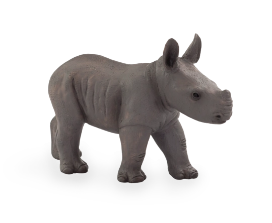 Figura de cría de rinoceronte de pie