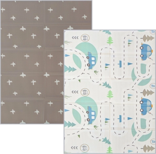 Nanna alfombra plegable de juego de espuma reversible 200 × 150 cm carretera