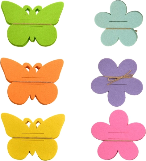 Bolsa para cubiertos de fieltro con motivo de flor o mariposa (mix)