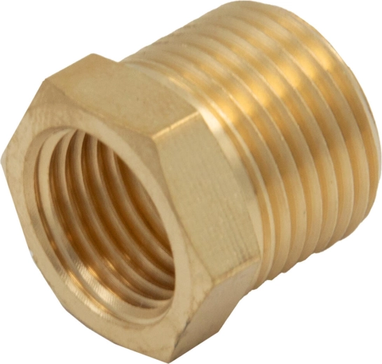 Reducción 3/8" rosca exterior × 1/4" rosca interior para neumática