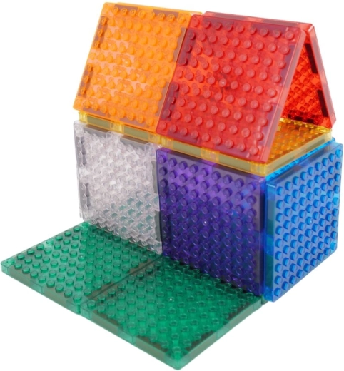 Cleverclixx construcción magnética Brick Tiles pack intense 16 piezas