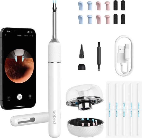 Otosopio Bebird Note 5 Pro con cámara para limpiar oídos – blanco