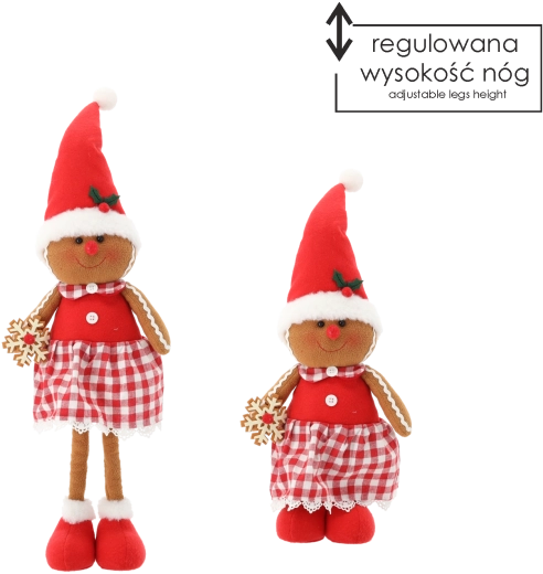 Decoración navideña: muñeca de jengibre con patas telescópicas