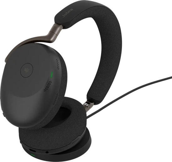 Auriculares inalámbricos Jabra Evolve3 85 MS con base de carga, negro