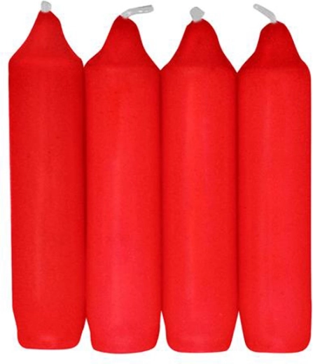 Velas de Adviento PROVENCE rojas 10 cm (4 uds)