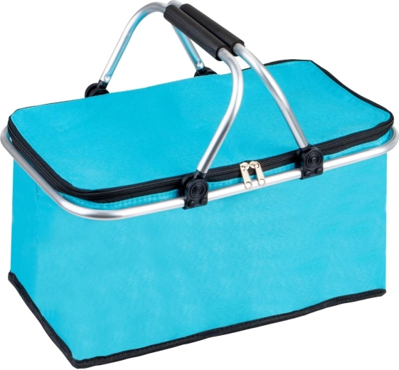 Cesta térmica plegable para compras y picnic, impermeable, turquesa - 1 pieza