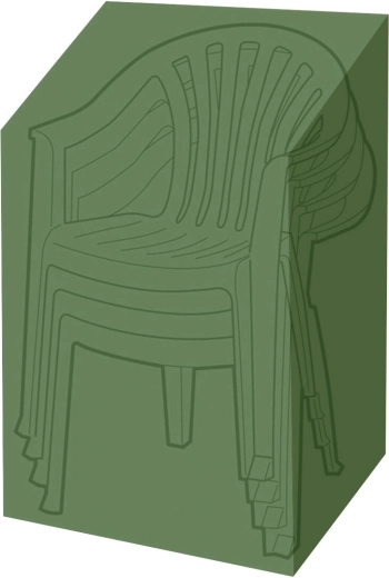 Funda protectora para 4 sillas de jardín 61 × 68 × 107 cm, PE 90 g/m², verde