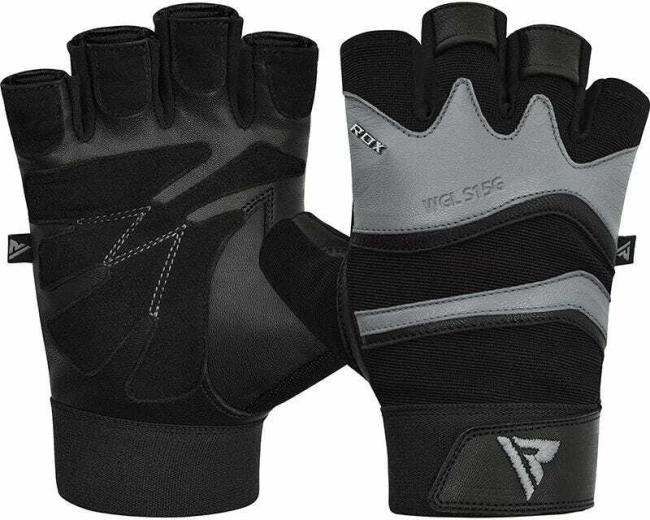 Guantes de fitness de cuero RDX grises XXL