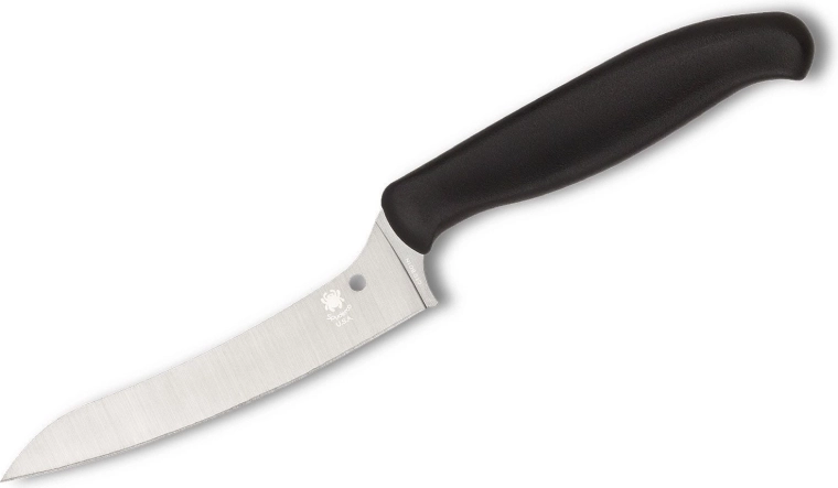 Cuchillo de cocina Spyderco Z-Cut con punta afilada, negro, 11,2 cm