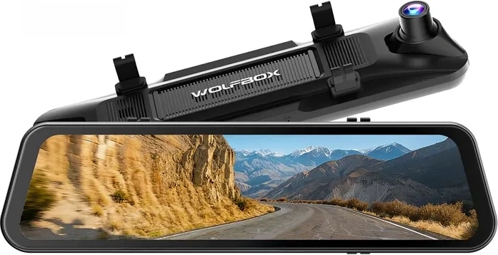 WOLFBOX G900 Pro 4K + 2,5K cámara de salpicadero en espejo retrovisor