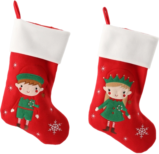 Calcetín navideño 46 cm rojo – mix de diseños
