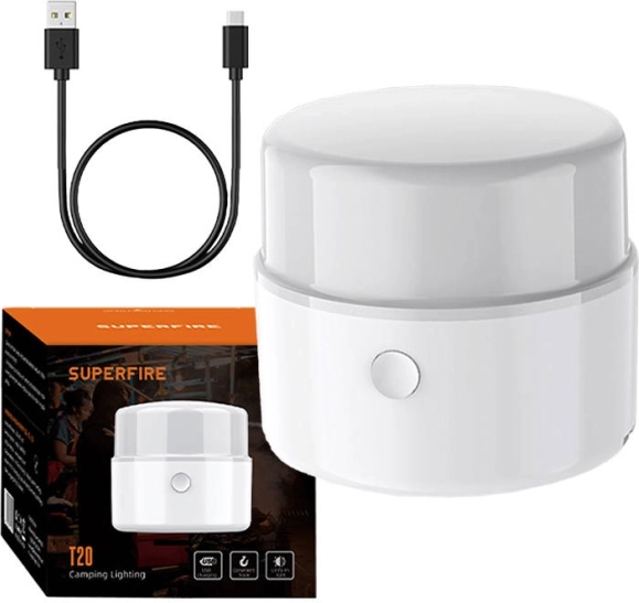 Lámpara de camping SUPERFIRE T20, 180 lm, carga USB