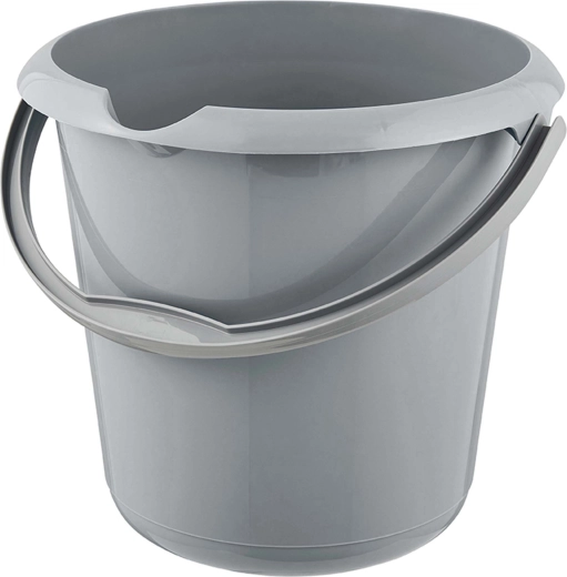 Cubo de plástico con boquilla 10 l gris