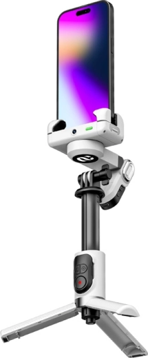 AOCHUAN Smart M1 Pro estabilizador para teléfono con luz RGB blanco