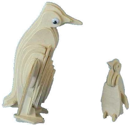 Woodcraft rompecabezas 3D de madera pingüino