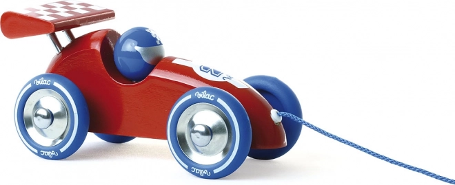 Vilac coche de carreras de madera de arrastre rojo