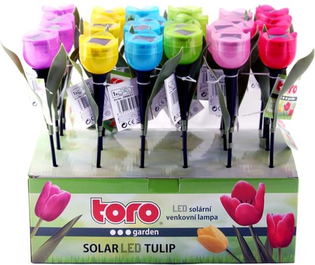 Lámpara LED solar tulipán 30,5 cm