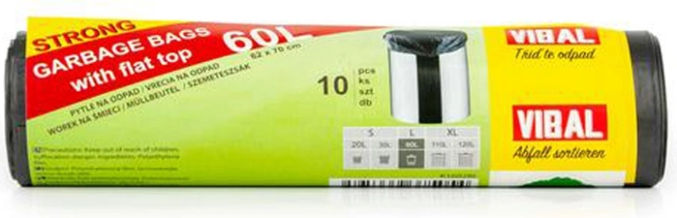 Bolsas de basura 60 l, 10 uds.
