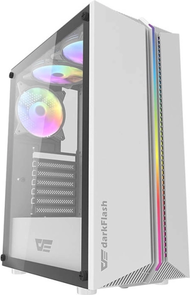 Caja de ordenador darkflash dk151 argb, blanca