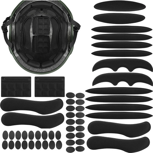 Almohadillas para casco TRIZAND, 54 uds., negras, espuma EVA autoadhesiva con velcro