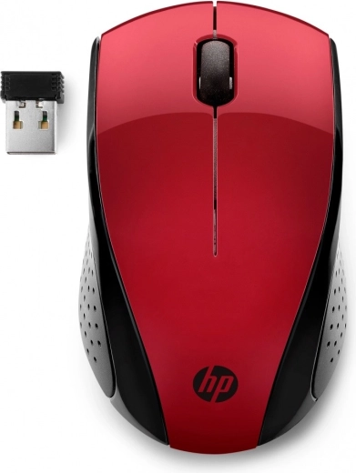 Ratón inalámbrico HP 220 rojo