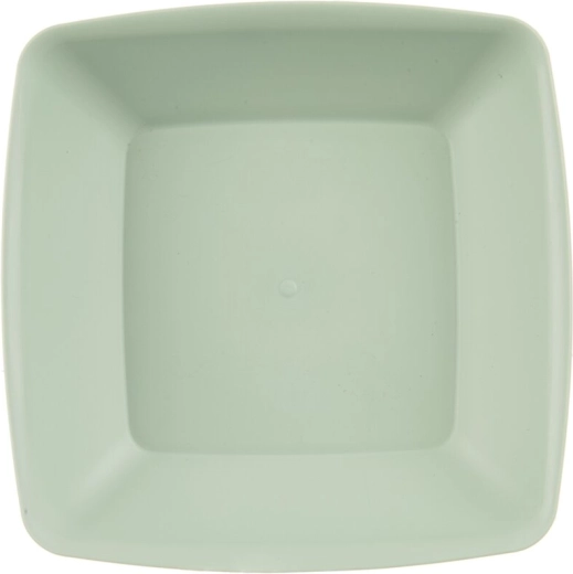 Plato hondo de plástico Sandy verde 17,5 × 17,5 cm