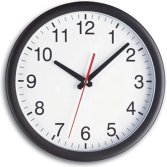 Reloj de pared analógico TFA, blanco y negro