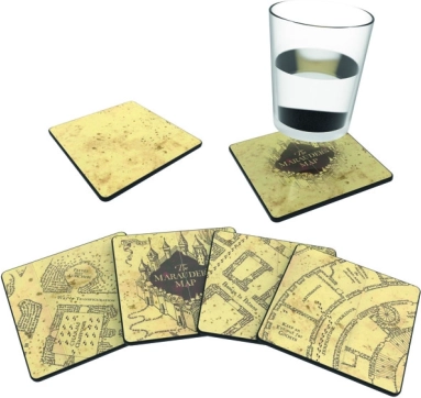 Set de posavasos MARAUDER'S MAP (4 uds.) – termocambiantes