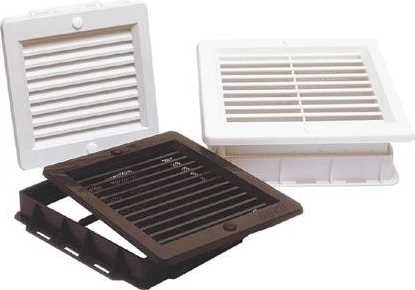 Rejilla de ventilación con malla 300 × 300 mm blanca