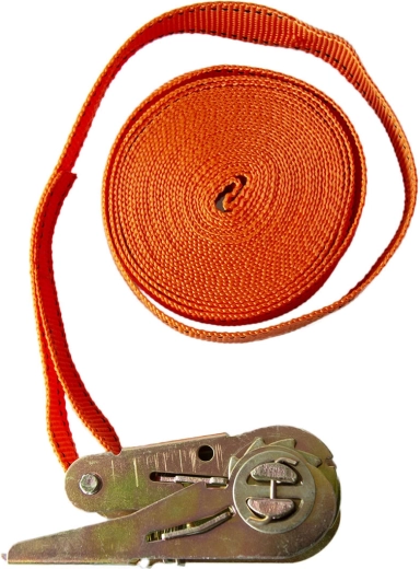 Correa de sujeción con carraca de 25 mm, longitud 5 m, capacidad de carga 115 kg