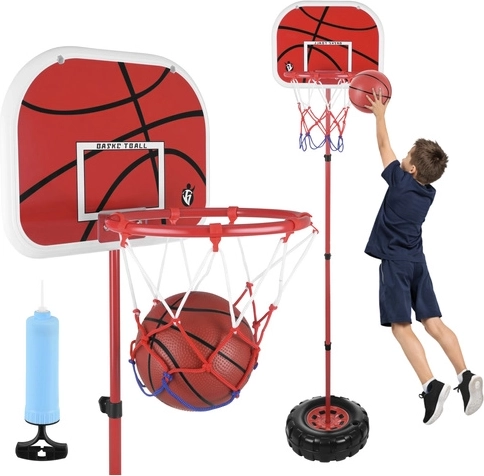 Canasta de baloncesto infantil ajustable con soporte hasta 170 cm ISO TRADE