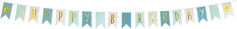 Jabadabado banner happy birthday azul