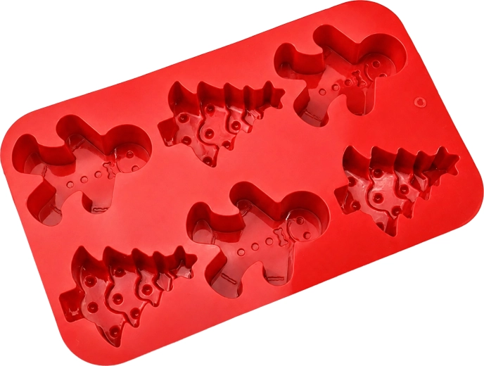 Molde de silicona para 6 galletas navideñas - 1 unidad