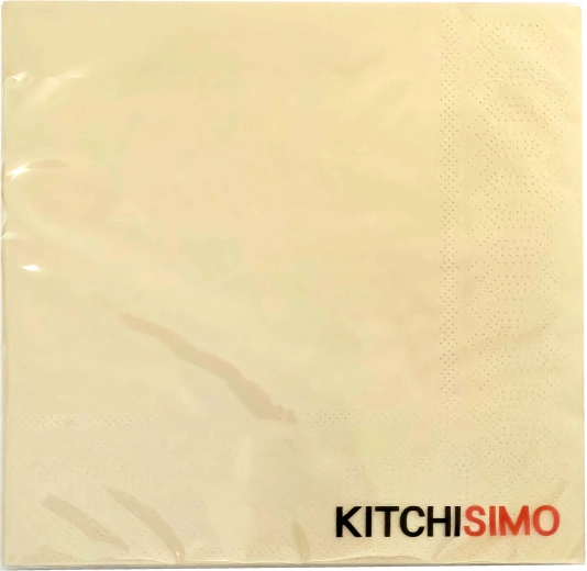 Servilletas color crema de tres capas 33 × 33 cm - 20 unidades